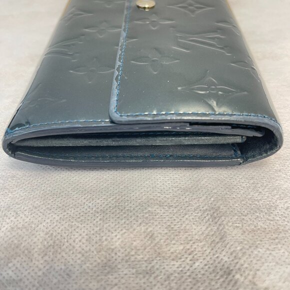 Louis Vuitton Vernis Leather Sarah Wallet Blue Nuit - Preowned - Picture 5 of 15